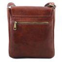 John Leather Crossbody bag for men With Front zip Black TL142464