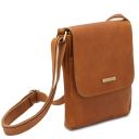 John Borsello da Uomo in Pelle con zip Frontale Marrone TL141408