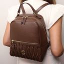 Chantilly Soft Leather Backpack Dark Taupe TL142492