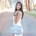 Elettra Soft Leather Shoulder bag Светло-голубой TL141646