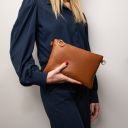 TL Bag Soft Leather Clutch Taupe TL142029