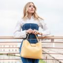 Clio Leather Secchiello bag Pastel yellow TL142356