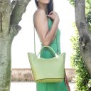 TL Bag Borsa a Mano in Pelle Verde TL142287
