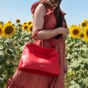 TL Bag Sac Bandoulière en Cuir Souple Café TL142087