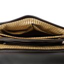 Alessandria Leather Multi Compartment Laptop Briefcase Dark Brown TL142067