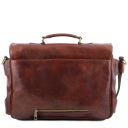 Ventimiglia Leather Multi Compartment TL SMART Briefcase With Front Pockets Black TL140587