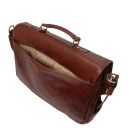 Ventimiglia Leather Multi Compartment TL SMART Briefcase With Front Pockets Черный TL140587
