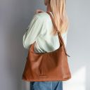 Plenia Bolso Shopping en Piel Cognac TL142569