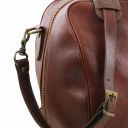 Lisbona Travel Leather Duffle bag - Small Size Dark Brown TL141658