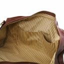 Lisbona Дорожная кожаная сумка-даффл - Маленький размер Темно-коричневый TL141658