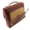 Trieste Exclusive Leather Laptop Case With 2 Compartments Brown TL141662