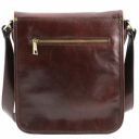 TL Messenger Two compartments leather shoulder bag Brown TL141255