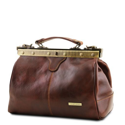 Michelangelo Doctor gladstone leather bag Brown TL10038