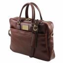 Urbino Leather Laptop Briefcase With Front Pocket Red TL141241