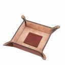 Exclusive Leather Valet Tray Small Size Dark Brown TL141272