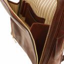 Bangkok Кожаный рюкзак для ноутбука с отделением впереди Темно-коричневый TL141793