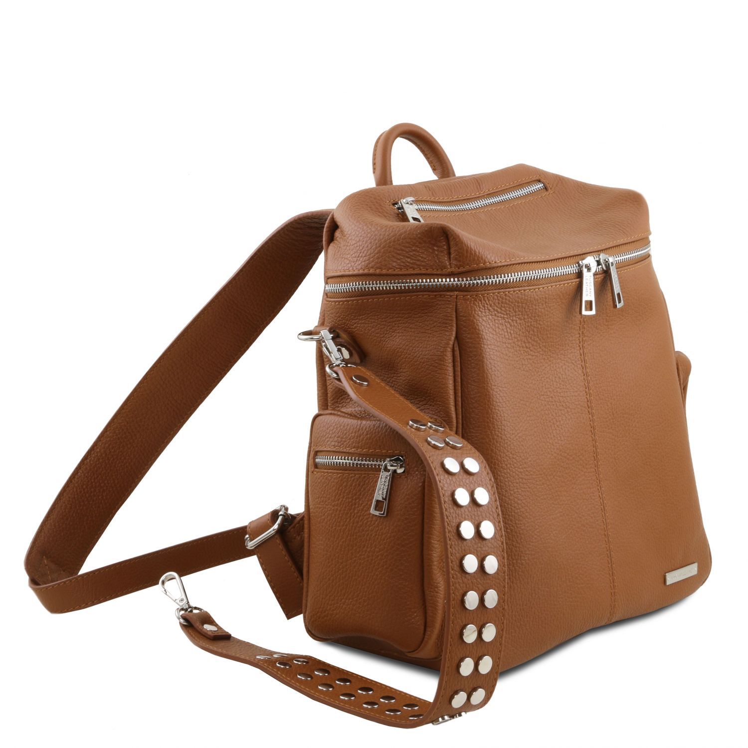 TL Bag Soft Leather Backpack for Women Gunmetal Grey TL141747