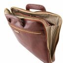 Caserta Serviette Porte-documents en Cuir Marron TL141324