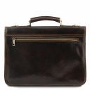 Torino Leather Briefcase 2 Compartments Brown TL10029
