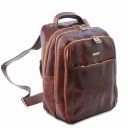Phuket 3 Compartments leather laptop backpack Темно-коричневый TL141402