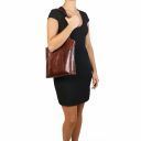 Patty Leather Convertible Backpack Shoulderbag Темно-коричневый TL141497