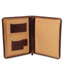 Luigi XIV Leather Document Case With zip Closure Brown TL141287