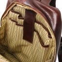 Perth 2 Compartments Leather Backpack Мед TL142049