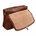 Alessandria Leather Multi Compartment TL SMART Laptop Briefcase Brown TL142067