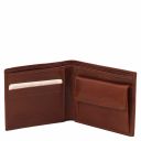 Exclusive 2 Fold Leather Wallet for men With Coin Pocket Dark Brown TL140761