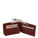 Эксклюзивный кожаный бумажник тройного сложения для мужчин Коричневый TL140760