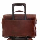 Ventimiglia Leather Multi Compartment TL SMART Briefcase With Front Pockets Black TL142069