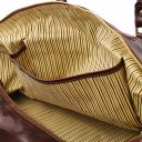 TL Voyager Travel Leather Duffle bag With Pocket on the Backside - Large Size Honey TL141247