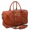TL Voyager Leather Travel bag With Front Pocket Мед TL142140