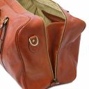 TL Voyager Reisetasche aus Leder mit Vorderfach Honig TL142140
