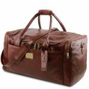 TL Voyager Travel Leather bag With Side Pockets - Large Size Honey TL142135