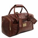 TL Voyager Дорожная кожаная сумка с боковыми карманами Темно-коричневый TL142141