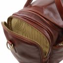 TL Voyager Travel Leather bag With Side Pockets - Small Size Brown TL142142