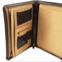 Claudio Exclusive Leather Document Case With Handle Dark Brown TL141404