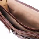 Siena Leather Messenger bag 2 Compartments Dark Brown TL10054