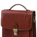 David Leather Crossbody Bag - Large Size Honey TL141424