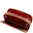 Mira Doppel Rundum-Reißverschluss Damenbrieftasche aus Leder Cognac TL142331