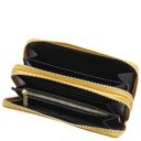 Mira Double zip Around Leather Wallet Mustard TL142331