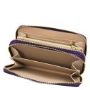 Mira Doppel Rundum-Reißverschluss Damenbrieftasche aus Leder Lila TL142331