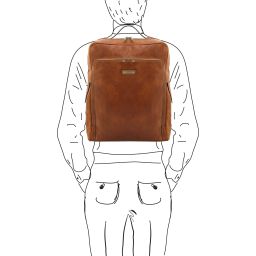 Bangkok Notebook Rucksack aus Leder - Gross Natural TL142336