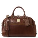 TL Voyager Travel Leather Bag- Small Size Brown TL141405