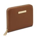 Kore Elegante Cartera en Piel con Cremallera en el Contorno Cognac TL142321