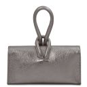 TL Bag Clutch aus Metallic-Leder Silver TL141993