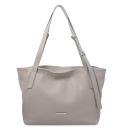 TL Bag Borsa Shopping in Pelle Morbida Grigio chiaro TL142230