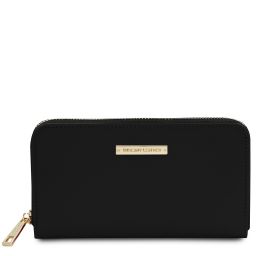 Ilizia Elégant Portefeuille en Cuir Entièrement Zippée Noir TL142317