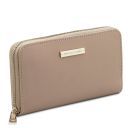 Ilizia Elegante Cartera en Piel con Cremallera en el Contorno Marrón topo claro TL142317